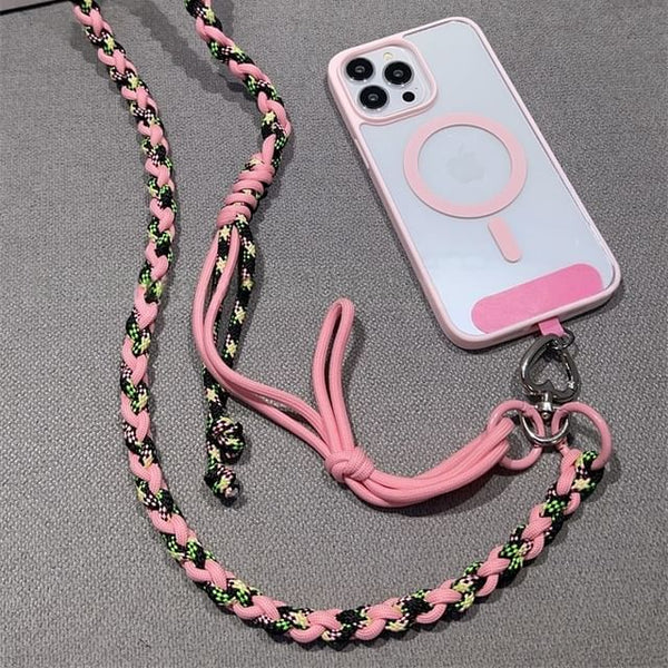 Phone Braided Lanyard with Strap Pad FashionChic