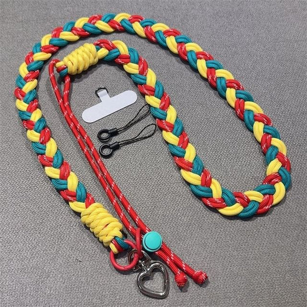 Lanyard with Phone Pad Braided FashionChic