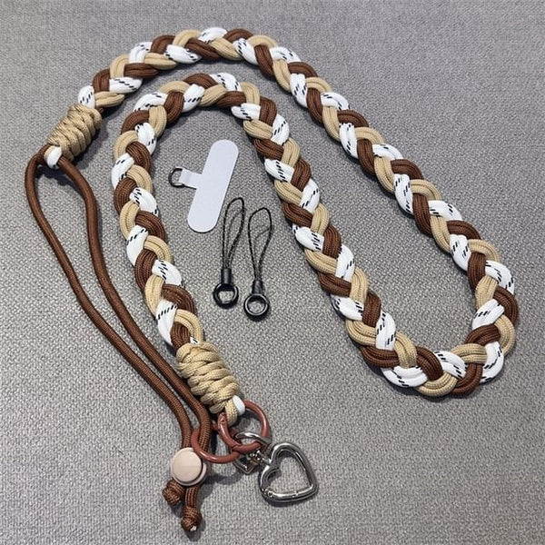 Lanyard with Phone Pad Braided FashionChic