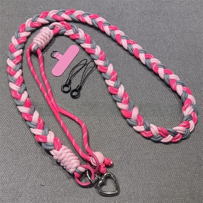 Lanyard with Phone Pad Braided FashionChic