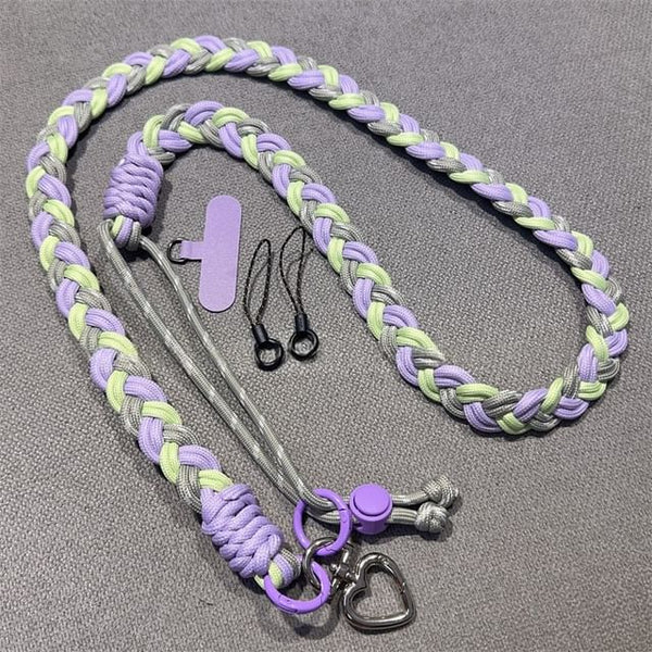Lanyard with Phone Pad Braided FashionChic