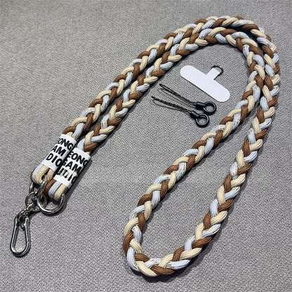 Braided with Phone and Pad Strap Lanyard FashionChic