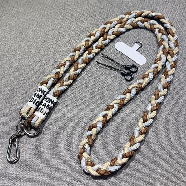 Braided with Phone and Pad Strap Lanyard FashionChic