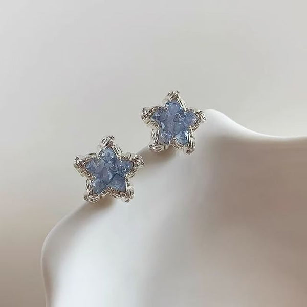 Stud Earring Crystal Star Alloy Faux FashionChic