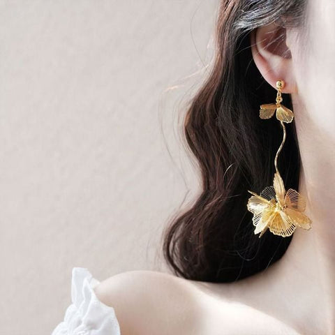 Alloy Dangle Petal Earring Butterfly FashionChic