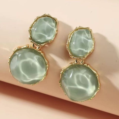 Ripple Asymmetrical Drop Alloy Earring FashionChic