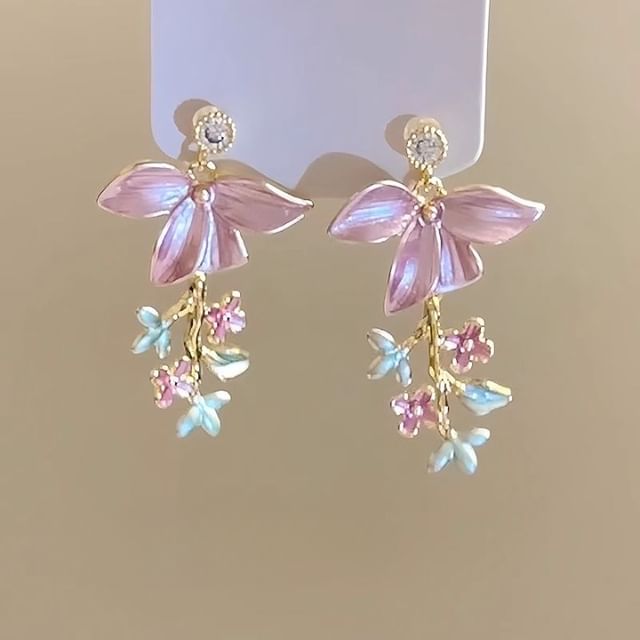 Dangle Alloy Earring Floral FashionChic