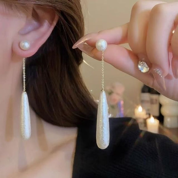Pearl Droplet Earring Dangle Alloy Faux FashionChic