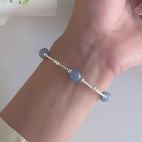 Sterling Gemstone Silver Bracelet Beaded FashionChic