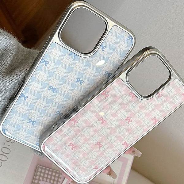 Bow Case Plaid Phone FashionChic