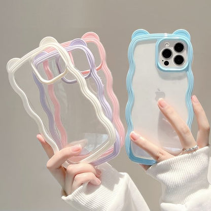 Case Transparent Bear Ear iPhone FashionChic