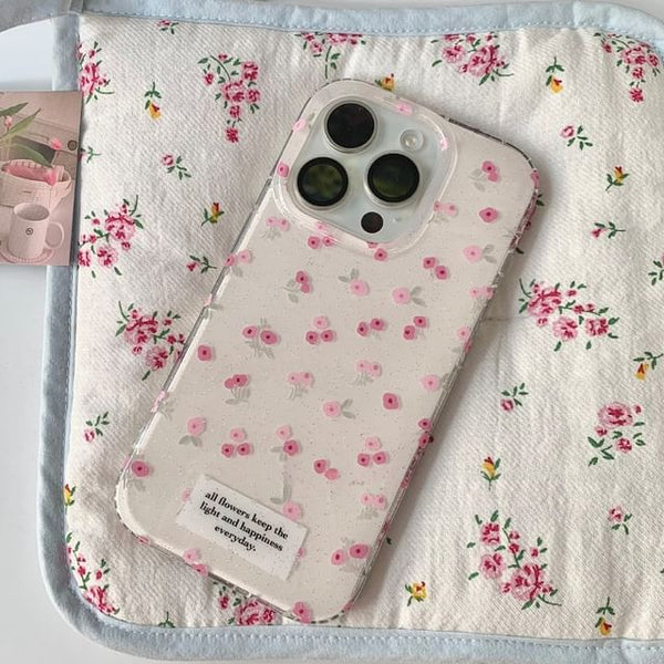 Floral iPhone Set Print / Strap Case Beaded FashionChic