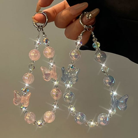 Beaded Butterfly Phone Lanyard FashionChic