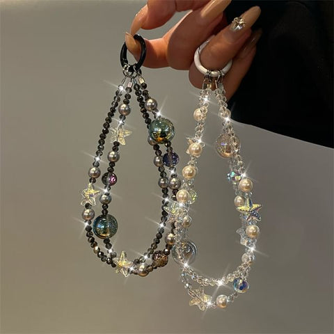 Star Faux Lanyard Pearl Phone FashionChic