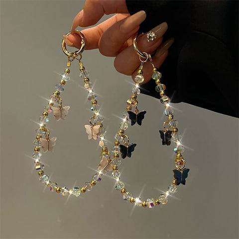 Butterfly Lanyard Beaded Phone FashionChic