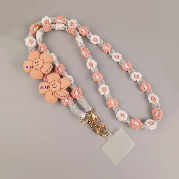 Flower Lanyard with Phone Pad FashionChic