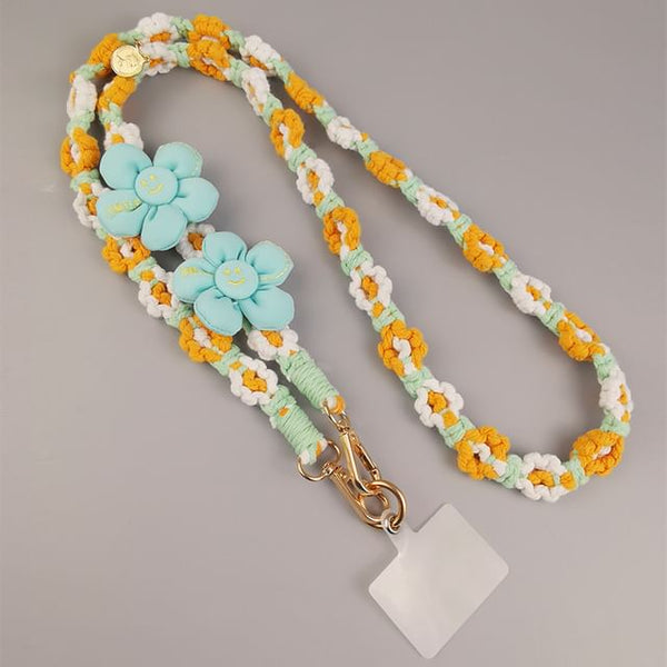 Flower Lanyard with Phone Pad FashionChic
