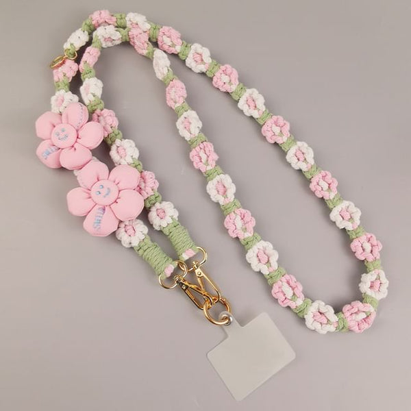 Flower Lanyard with Phone Pad FashionChic