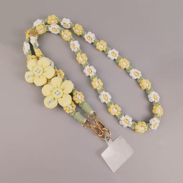 Flower Lanyard with Phone Pad FashionChic