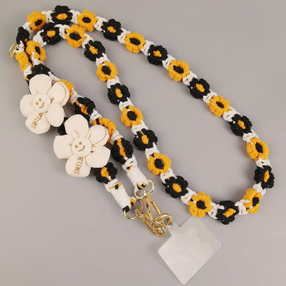 Flower Lanyard with Phone Pad FashionChic