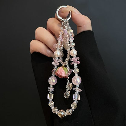 Lanyard with Beaded Phone Pad FashionChic