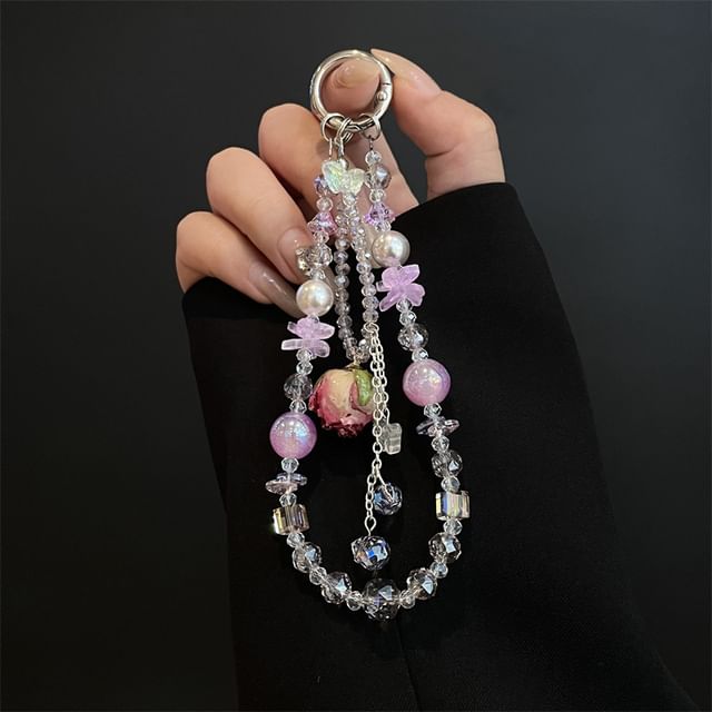 Lanyard with Beaded Phone Pad FashionChic