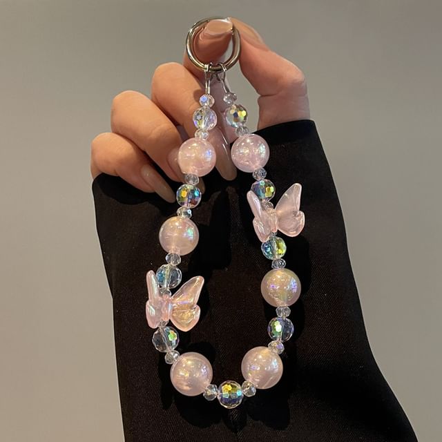 Beaded Butterfly Phone Lanyard FashionChic