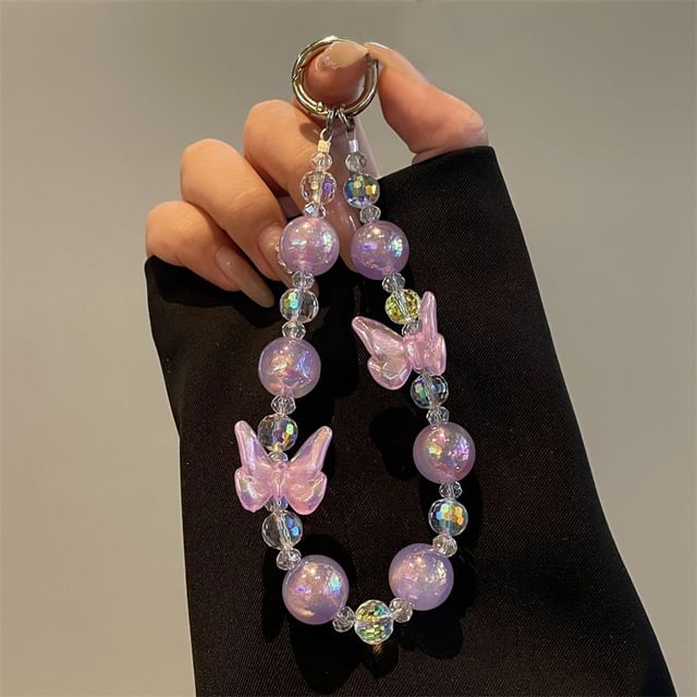 Beaded Butterfly Phone Lanyard FashionChic
