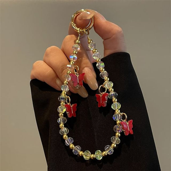 Butterfly Lanyard Beaded Phone FashionChic