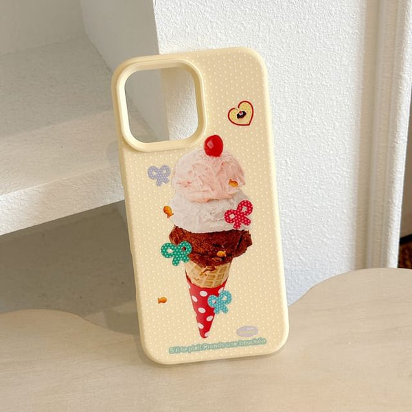 Cream Case Print Phone Ice FashionChic