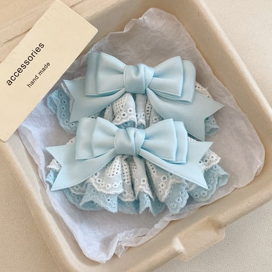 Clip / Lace Bow Hair Set FashionChic