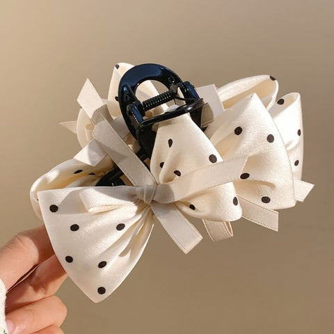 Hair Claw Dotted Bow FashionChic