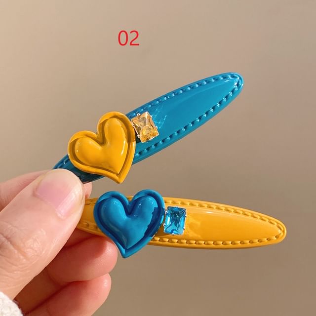 Set Hair Clip Heart / FashionChic