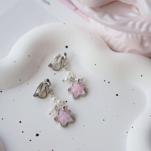 / On Earring Star Dangle Clip FashionChic