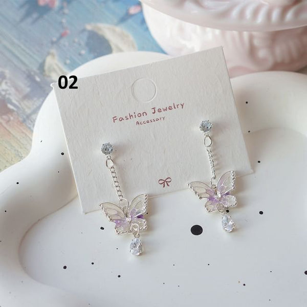 / Earring Dangle Clip Butterfly On FashionChic