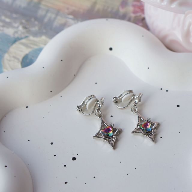 On Gemstone / Dangle Clip Earring FashionChic