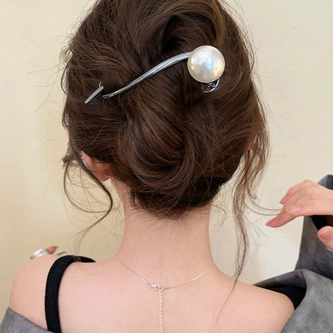Faux Hair Pearl Clip FashionChic