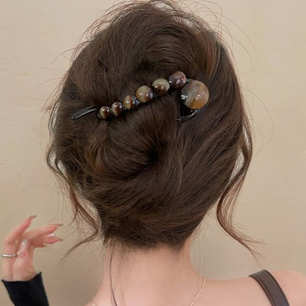 Bead Hair Acrylic Clip FashionChic