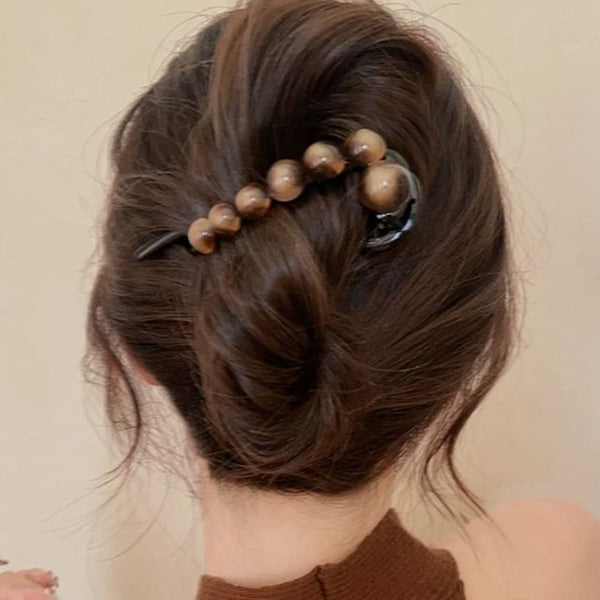 Bead Hair Acrylic Clip FashionChic