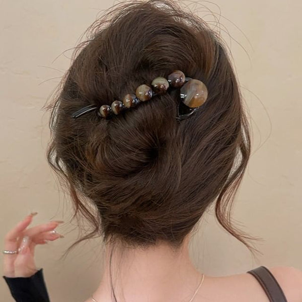 Bead Hair Acrylic Clip FashionChic