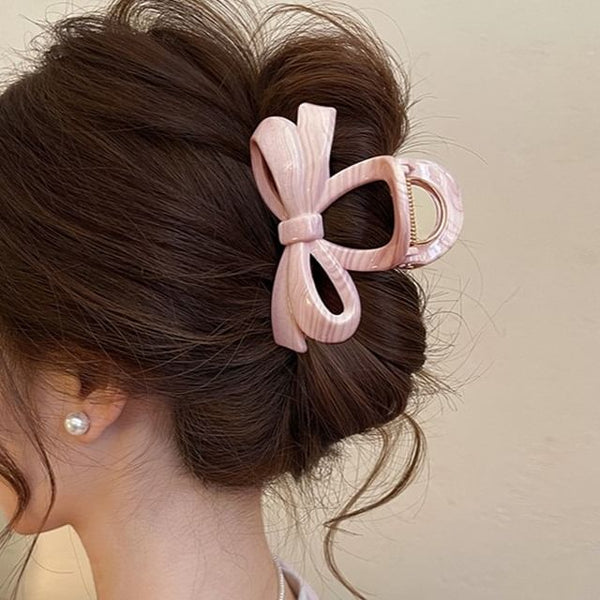 Acrylic Clip Bow Hair Claw FashionChic