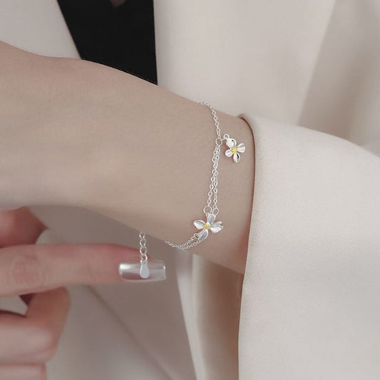 Flower Layered Bracelet FashionChic