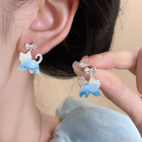 Cat Drop Bow Earring FashionChic
