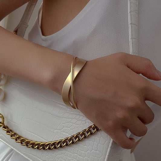 Bangle Cross Plain FashionChic