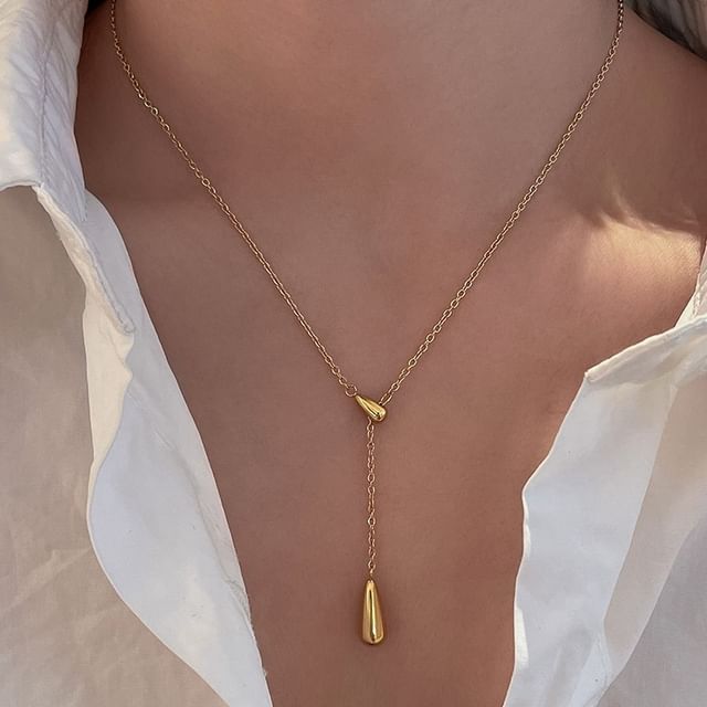 Pendant Teardrop Necklace FashionChic