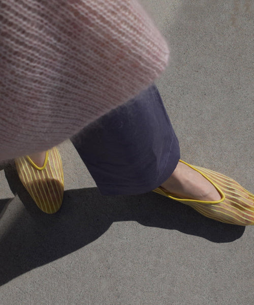 Yellow Women Shoes Mesh Breathable Feet Stylish Splicing Flat FashionChic