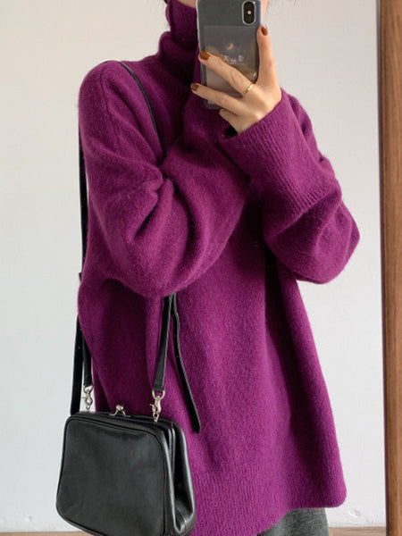 Original Red Turtle Neck Long Sleeves Sweater QX020 shopify