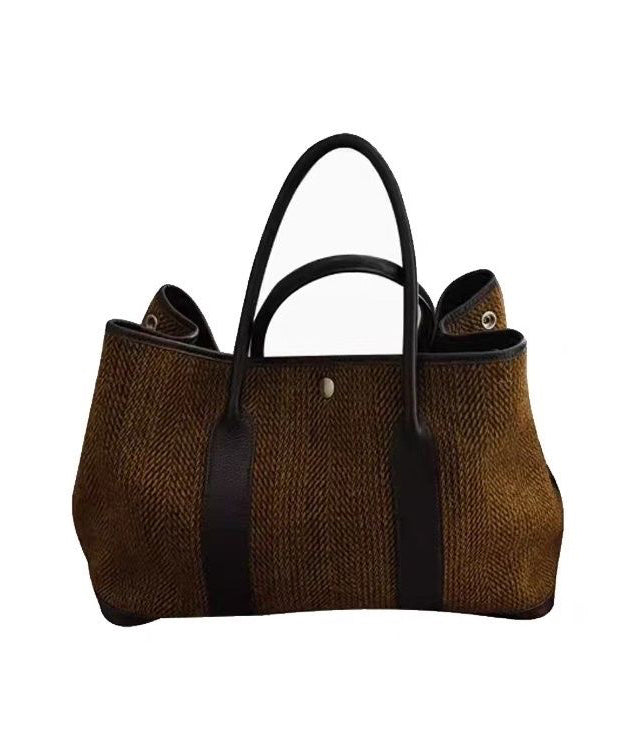 Chocolate Style Large Capacity Satchel Handbag Simple Bag FashionChic