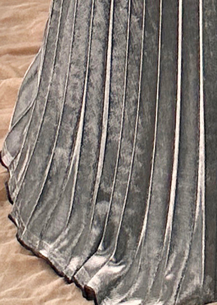 Elastic Casual Silvery Spring A Waist Line Skirt FashionChic