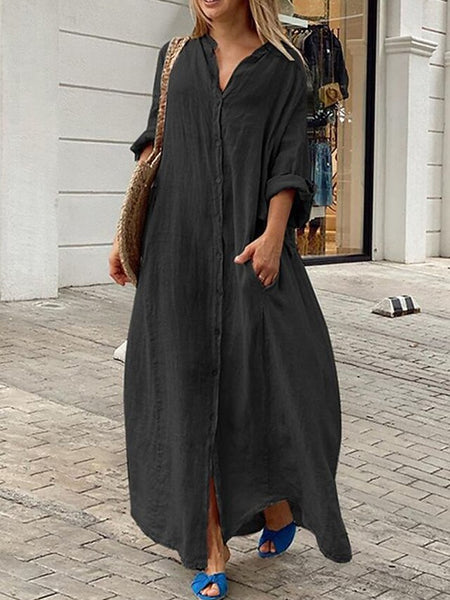 Women's Blue Black White Fall Autumn Maxi long Dress Maxi